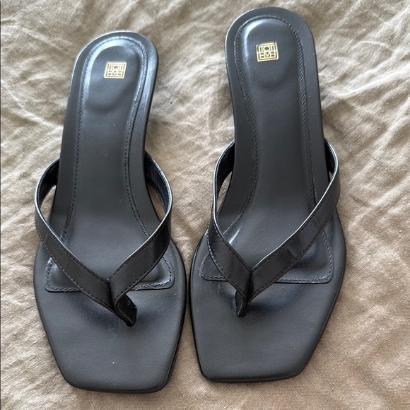 Toteme leather heel flip flop - Picture 3 of 7